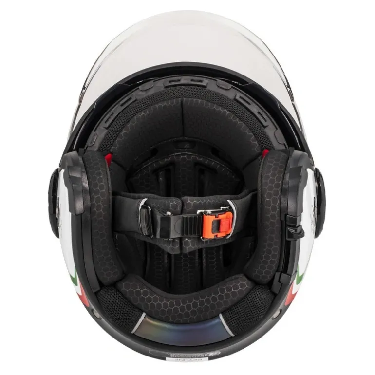 Kask otwarty NZI RINGWAY 2 DUO SKYLINE BLACK WHITE ITALY czarny biały