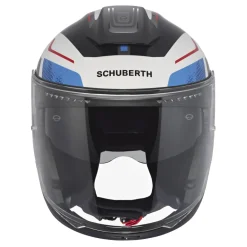 Kask otwarty SCHUBERTH J2 ECE SIGMA BLUE biały niebieski czerwony czarny