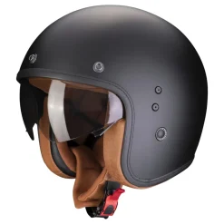Kask otwarty SCORPION BELFAST EVO LUXE MATT BLACK czarny mat