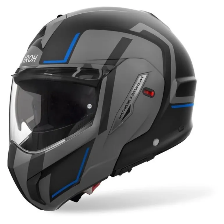 Kask szczękowy AIROH MATHISSE II GENIUS BLUE MATT niebieski szary czarny