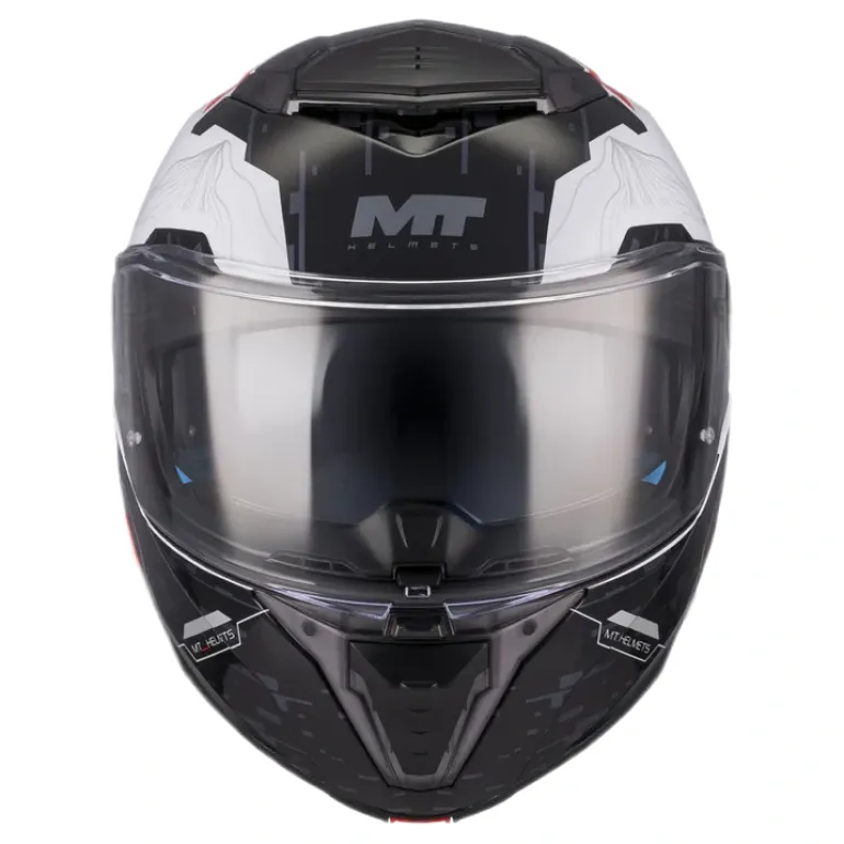 Kask szczękowy MT ATOM 2 SV HIGHLANDS WHITE/BLUE/RED biały czerwony niebieski czarny