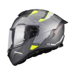 Kask szczękowy MT ATOM 2 SV HIGHLANDS SILVER/GREY srebrny szary