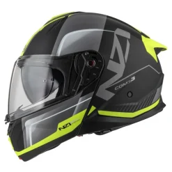 Kask szczękowy NZI COMBI 3 DUO ORBE BLACK ANTRACITE YELLOW MATT szary żółty