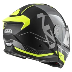 Kask szczękowy NZI COMBI 3 DUO ORBE BLACK ANTRACITE YELLOW MATT szary żółty