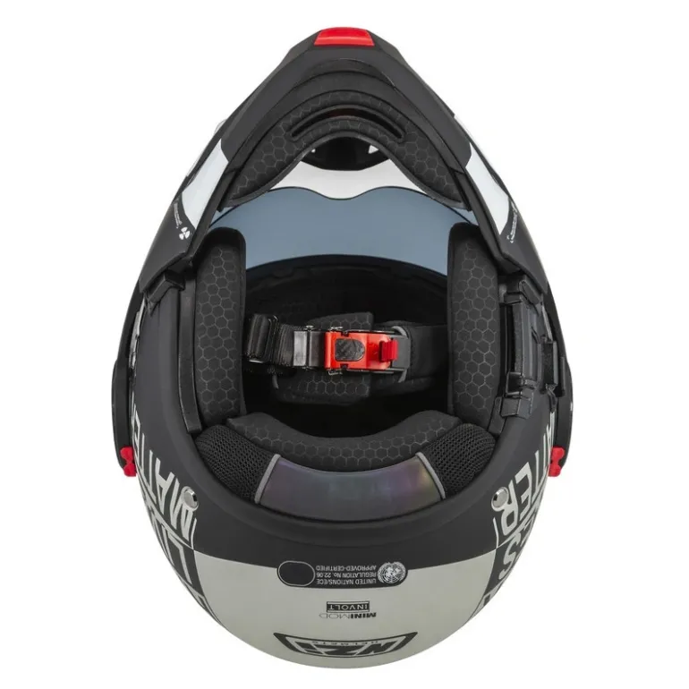 Kask szczękowy NZI MINIMOD INVOLT GREY BLACK GREY MATT szary czarny
