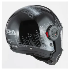 Kask szczękowy NZI MINIMOD META BLACK SILVER czarny srebrny