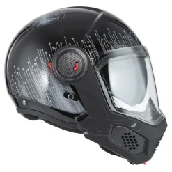 Kask szczękowy NZI MINIMOD META BLACK SILVER czarny srebrny