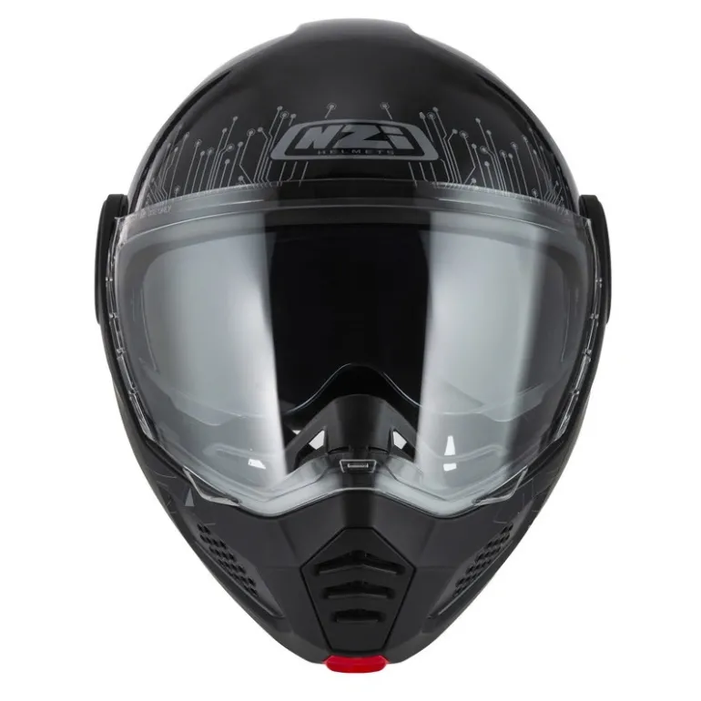 Kask szczękowy NZI MINIMOD META BLACK SILVER czarny srebrny