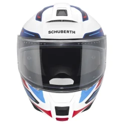 Kask szczękowy SCHUBERTH C5 ECE OMEGA WHITE niebieski biały czerwony czarny