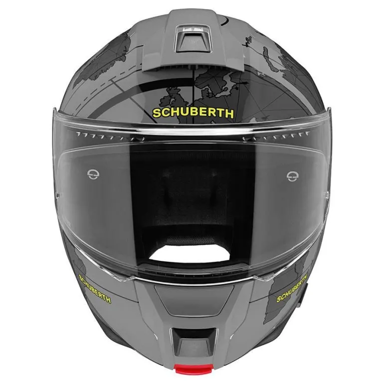 Kask szczękowy SCHUBERTH C5 ECE GLOBE GREY szary czarny żółty fluo