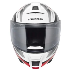 Kask szczękowy SCHUBERTH C5 ECE ZENITH RED biały czerwony czarny szary