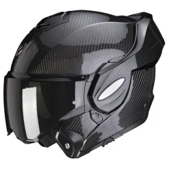 Kask szczękowy SCORPION EXO-TECH EVO CARBON SOLID BLACK czarny
