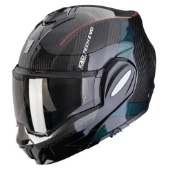 Kask szczękowy SCORPION EXO-TECH EVO CARBON CAD BLACK/GREEN czarny zielony