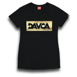 Koszulka T-shirt damska DAVCA LOGO BLACK/GOLD czarny złoty