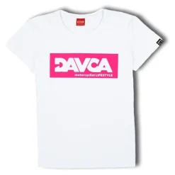 Koszulka T-shirt damski DAVCA LOGO WHITE/PINK biały różowy
