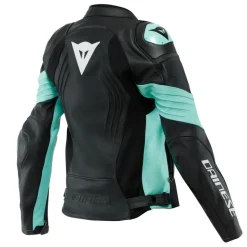 Kurtka skórzana damska DAINESE RACING 4 LADY AQUA czarny zielony