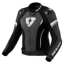 Kurtka skórzana damska REVIT XENA 4 PRO LADY BLACK/WHITE czarny biały