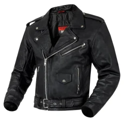 Kurtka skórzana motocyklowa ramoneska OZONE RAMONES czarna