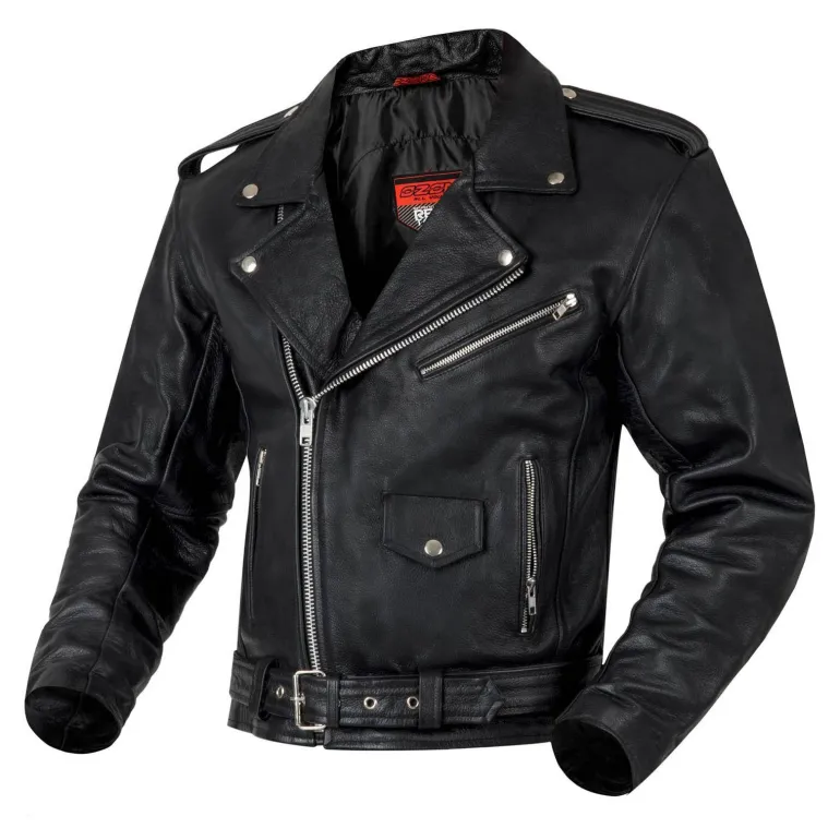 Kurtka skórzana motocyklowa ramoneska OZONE RAMONES czarna