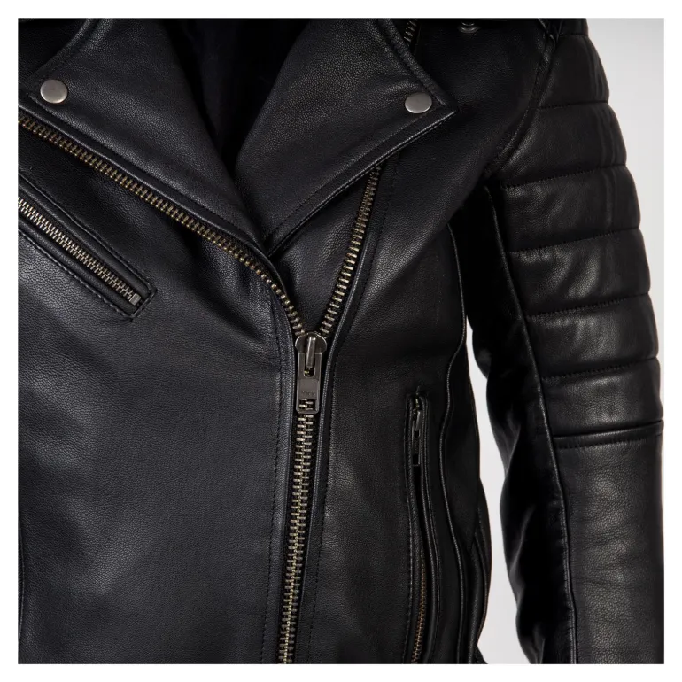 Kurtka skórzana ramoneska damska OZONE RAMONES MODERN LADY MATT BLACK czarny