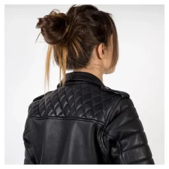 Kurtka skórzana ramoneska damska OZONE RAMONES MODERN LADY MATT BLACK czarny
