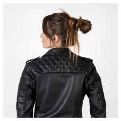 Kurtka skórzana ramoneska damska OZONE RAMONES MODERN LADY MATT BLACK czarny
