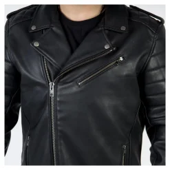 Kurtka skórzana ramoneska OZONE RAMONES MODERN MATT BLACK czarny
