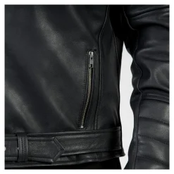 Kurtka skórzana ramoneska OZONE RAMONES MODERN MATT BLACK czarny