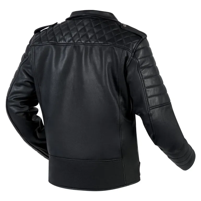 Kurtka skórzana ramoneska OZONE RAMONES MODERN MATT BLACK czarny