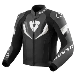 Kurtka skórzana REVIT QUANTUM 3 BLACK/ANTHRACITE czarny szary