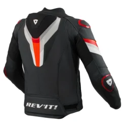 Kurtka skórzana REVIT QUANTUM 3 PRO BLACK/RED czarny czerwony