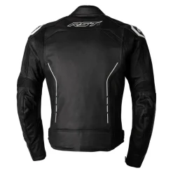 Kurtka skórzana RST S1 CE BLACK/BLACK/WHITE czarny biały