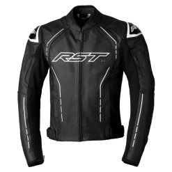Kurtka skórzana RST S1 CE BLACK/BLACK/WHITE czarny biały