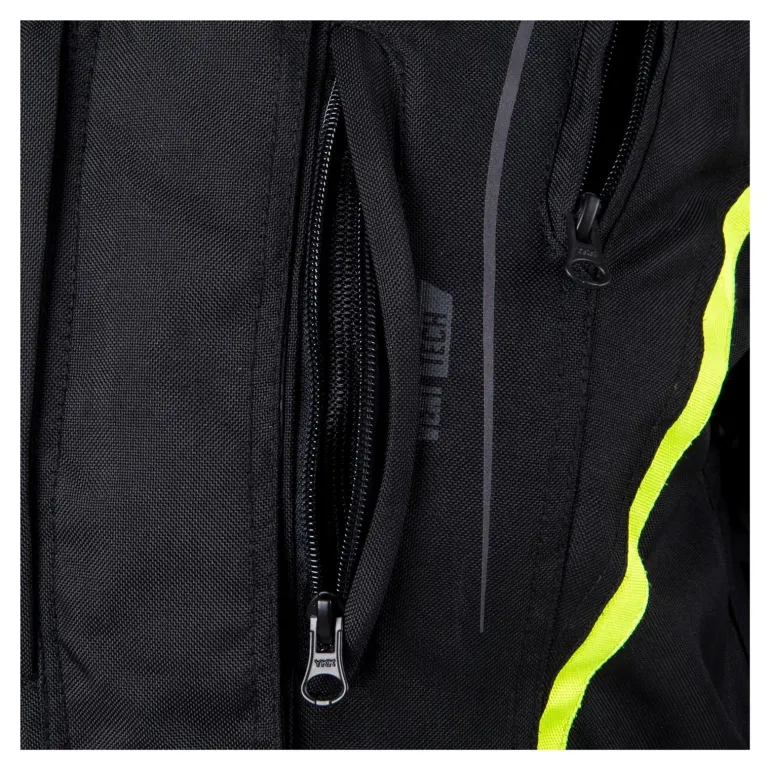 Kurtka tekstylna damska OZONE SAHARA LADY BLACK/FLO YELLOW czarny żółty fluo
