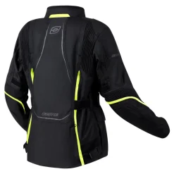 Kurtka tekstylna damska OZONE SAHARA LADY BLACK/FLO YELLOW czarny żółty fluo