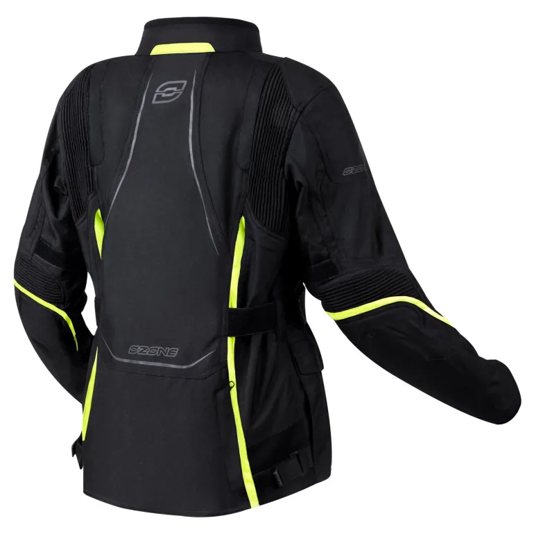Kurtka tekstylna damska OZONE SAHARA LADY BLACK/FLO YELLOW czarny żółty fluo