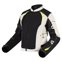 Kurtka tekstylna damska OZONE FLOW LADY BLACK/GREY/FLUO YELLOW czarny szary żółty fluo
