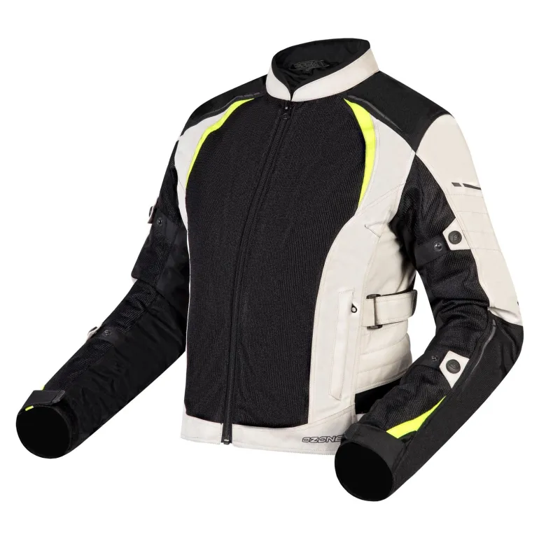 Kurtka tekstylna damska OZONE FLOW LADY BLACK/GREY/FLUO YELLOW czarny szary żółty fluo