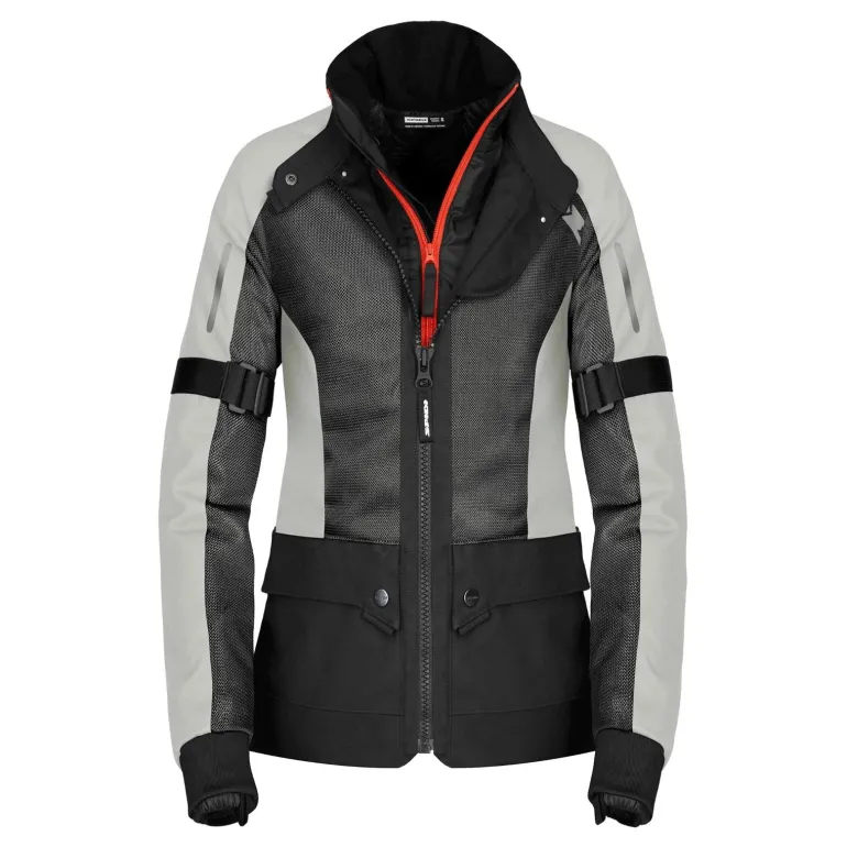 Kurtka tekstylna damska SPIDI NET H2OUT LADY BLACK/ICE czarny szary