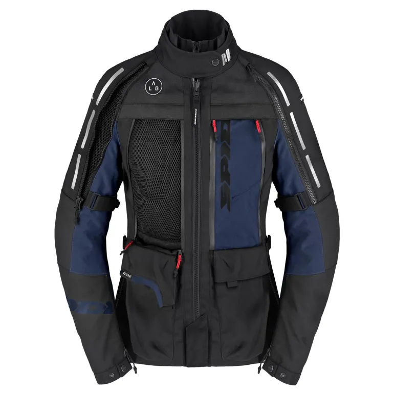 Kurtka tekstylna damska SPIDI 4 SEASON V3 LADY BLACK/BLUE czarny niebieski