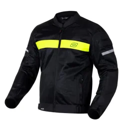 Kurtka tekstylna OZONE DART BLACK/FLO YELLOW czarny żółty fluo
