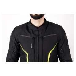 Kurtka tekstylna OZONE DELTA IV BLACK/FLO YELLOW czarny żółty fluo