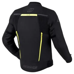 Kurtka tekstylna OZONE DELTA IV BLACK/FLO YELLOW czarny żółty fluo