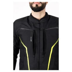 Kurtka tekstylna OZONE DELTA IV BLACK/FLO YELLOW czarny żółty fluo