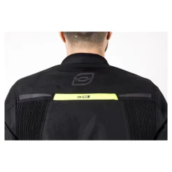 Kurtka tekstylna OZONE DELTA IV BLACK/FLO YELLOW czarny żółty fluo