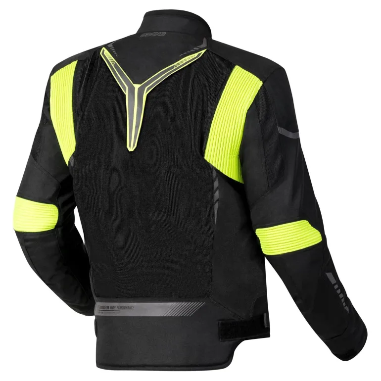 Kurtka tekstylna OZONE FLOW BLACK/FLUO YELLOW czarny żółty fluo