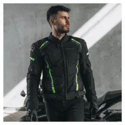 Kurtka tekstylna OZONE PULSE BLACK/FLO YELLOW czarny żółty fluo