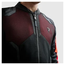 Kurtka tekstylna REBELHORN JAX BLACK/RED czarny czerwony