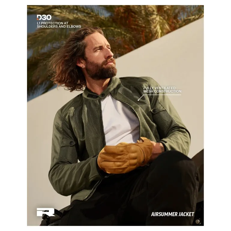 Kurtka tekstylna RICHA AIRSUMMER LIGHT GREY szary