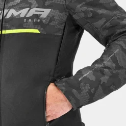 Kurtka tekstylna SHIMA DRIFT MEN CAMO czarny szary żółty fluo
